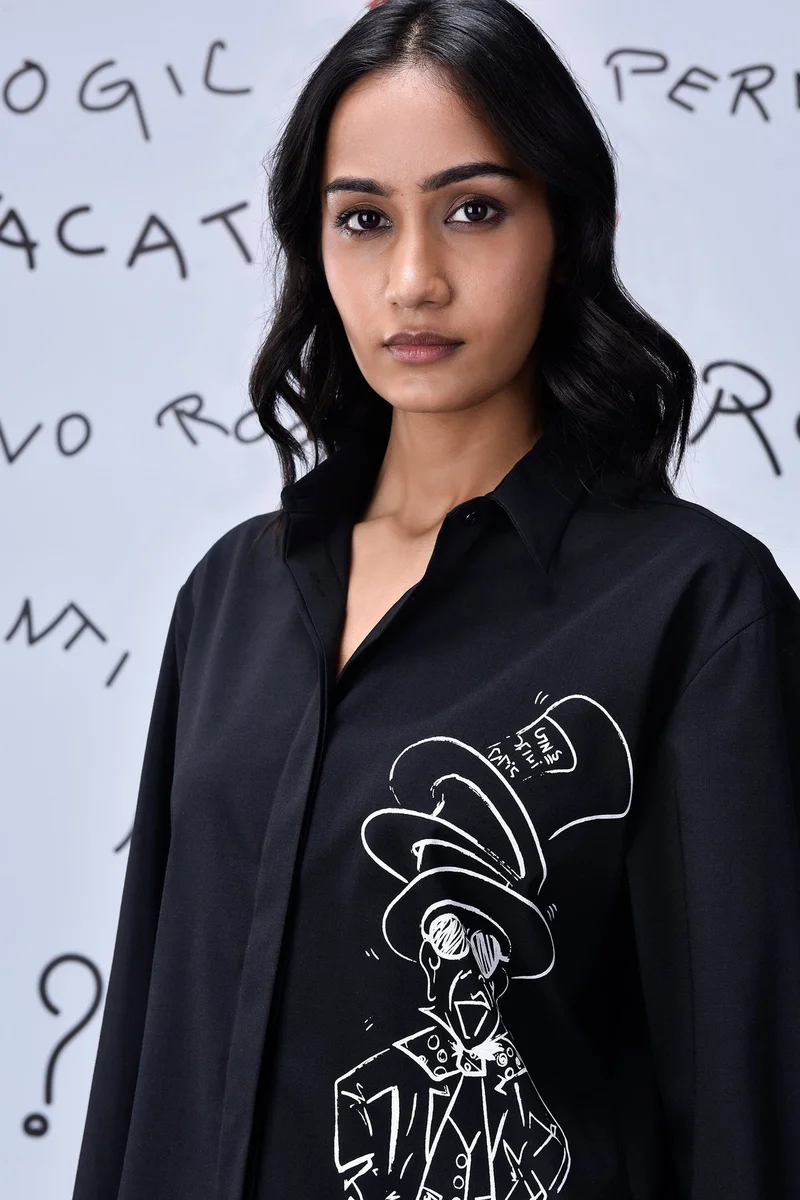 Genes Lecoanet Hemant Mad Hatter Wool Relax Fit Shirt